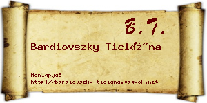 Bardiovszky Ticiána névjegykártya